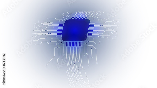 Abstract computer microprocessor circuit board vector background. EPS 10.