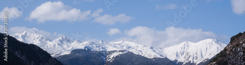 Panoramic of the mountains of Aran