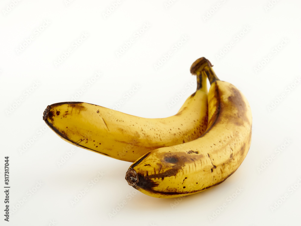 Lady finger bananas.Cavendish bananas.Isolate.White background Lady finger bananas.Cavendish bananas.Isolate.White background