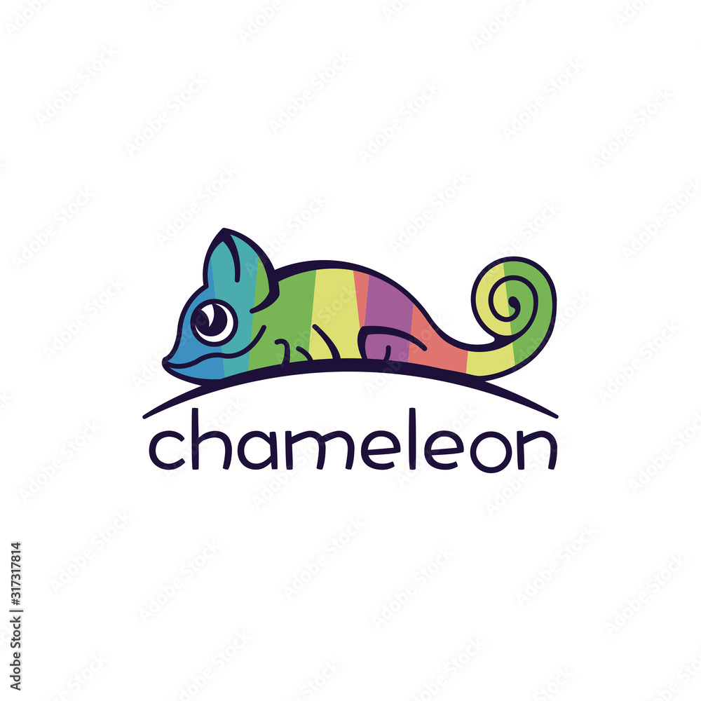 Chameleon cartoon illustration Chameleon cartoon illustration