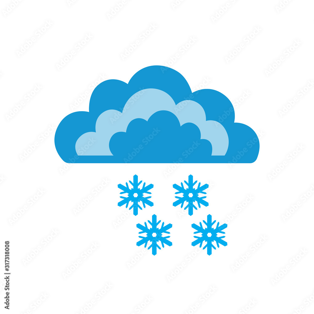 Symbols of clouds and snow. Abstract concept, icon. Vector illustration. Symbols of clouds and snow. Abstract concept, icon. Vector illustration.