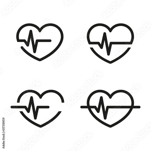 Hearth pulse icon vector design