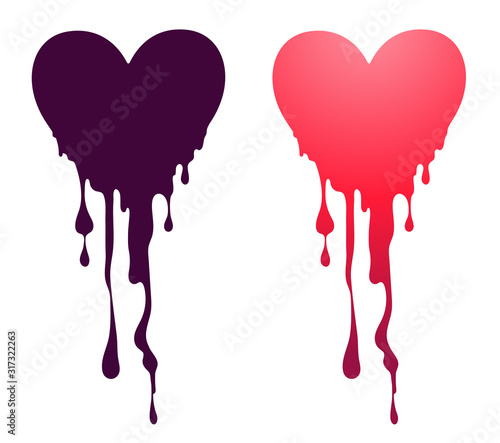 Wallpaper Mural vector illustration of a splatter heart Torontodigital.ca