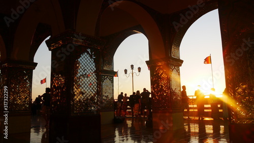 sunset on Mandalay Hill, Mandalay, Myanmar, Asia