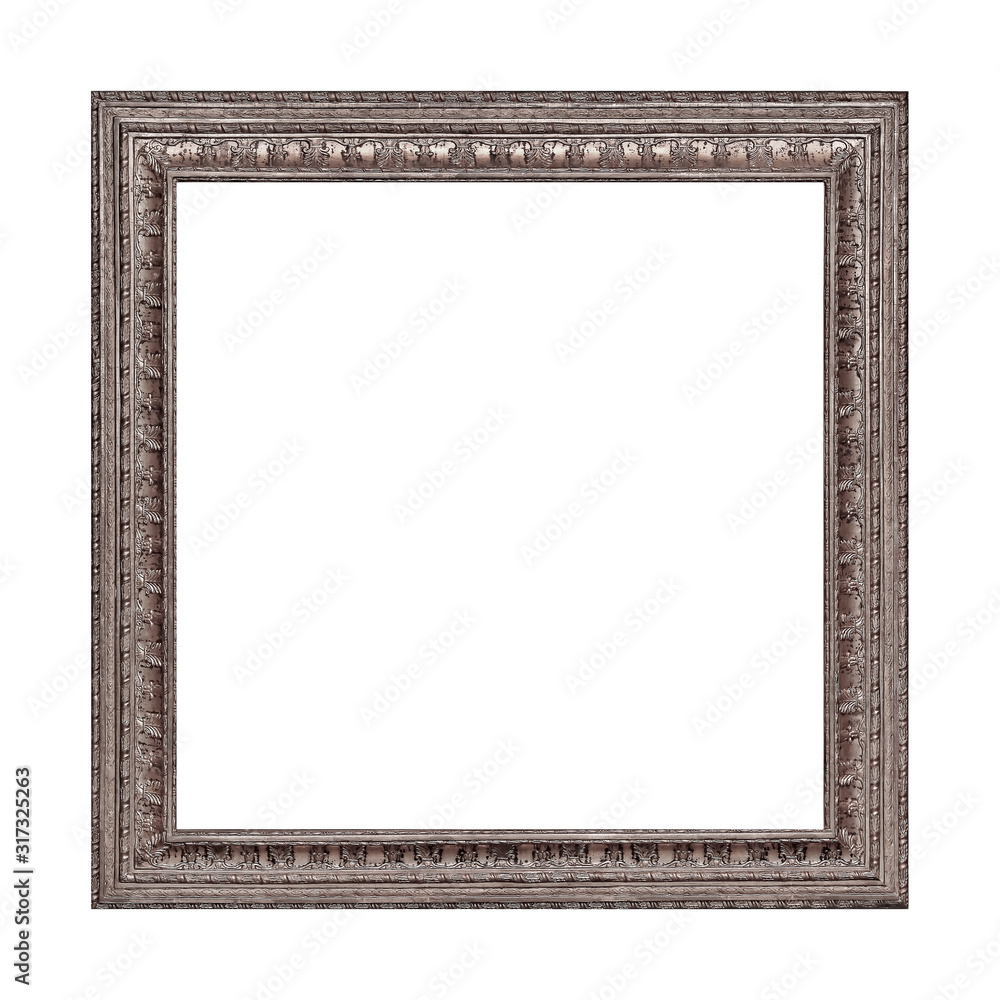 Silver frame for paintings, mirrors or photo isolated on white background Silver frame for paintings, mirrors or photo isolated on white background