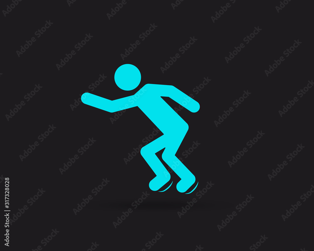 Skating ice vector web icon isolated on white background, EPS 10, top view Skating ice vector web icon isolated on white background, EPS 10, top view