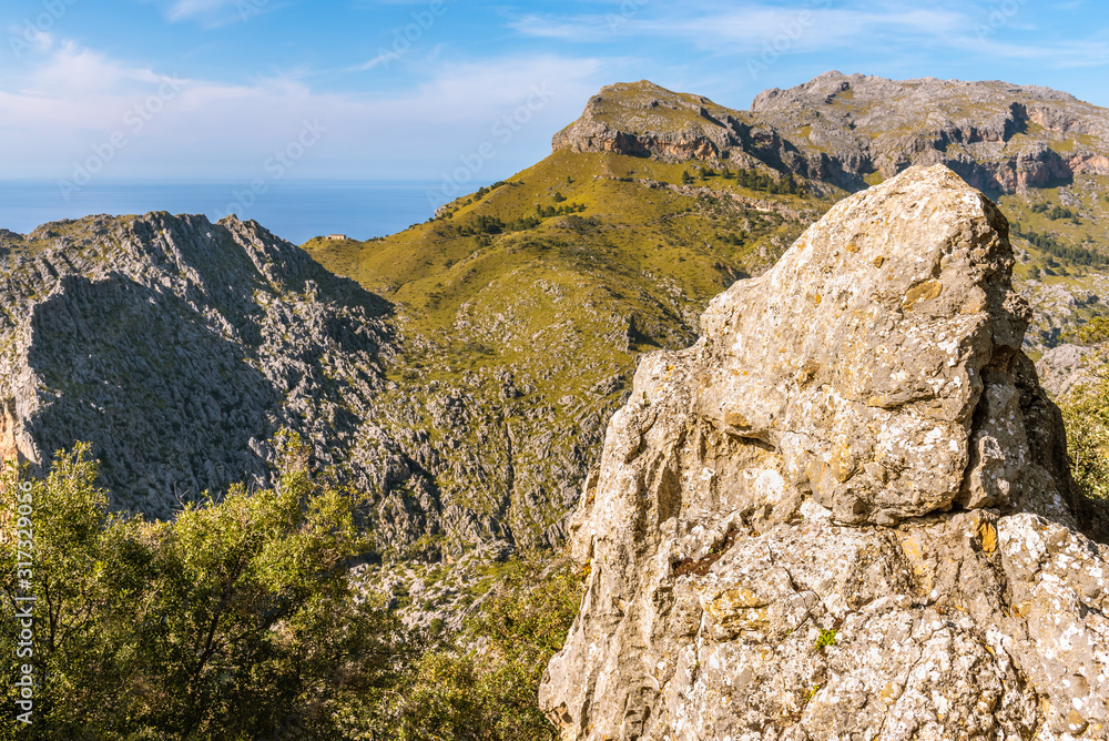 Mountain landscape of the island of Majorca, Spain