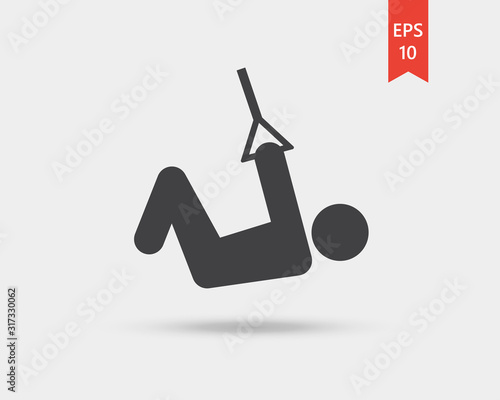 Trx icon, trx training vector web icon isolated on white background, EPS 10, top view	