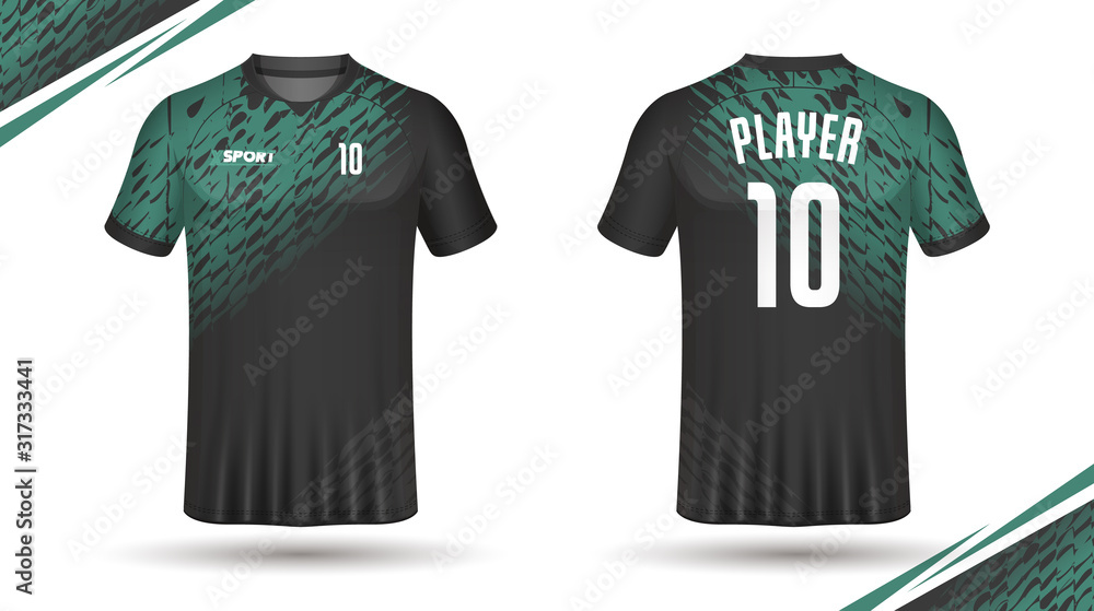 Naklejka premium Soccer jersey template sport t shirt design