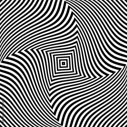 Illusion of rotation whirl movement. Lines texture.