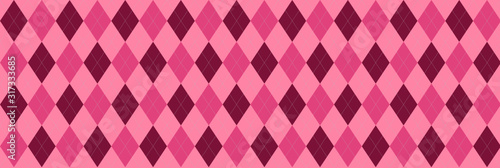 Pink and Magenta Argyle Banner