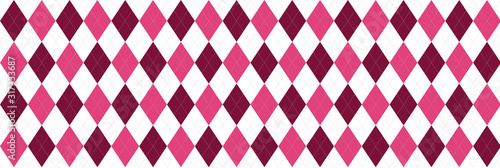 Pink and White Arqyle Banner