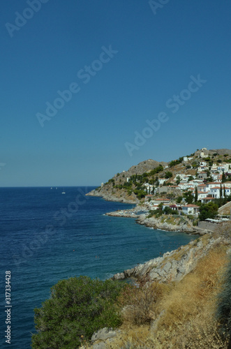 daytime in the summer on the island of Hydra