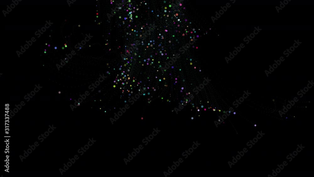 Fantastic abstract animation with glittering particles in slow motion, 4096x2304 loop 4K Fantastic abstract animation with glittering particles in slow motion, 4096x2304 loop 4K