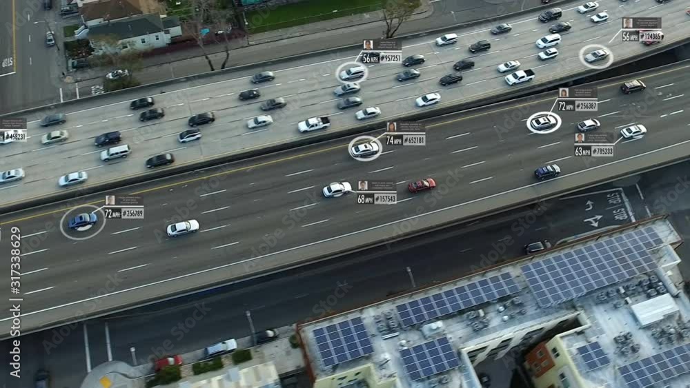 Traffic surveillance system in highway. Speed and identity Control