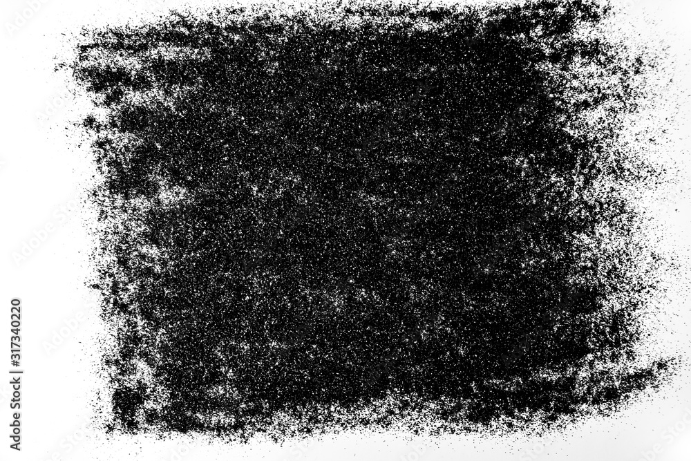 Fototapeta premium Beautiful background of black glitter. Black glitter like the sand. Composition with black sand