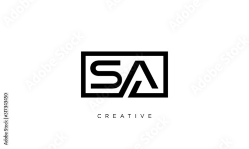 sa logo design vector icon photo