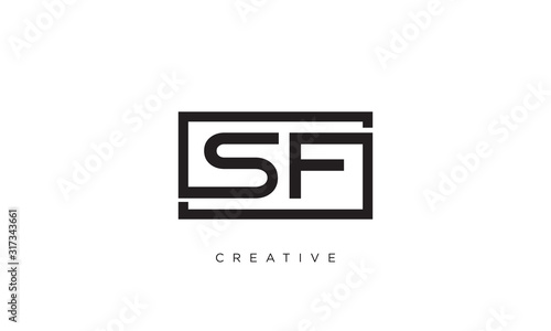 sf logo design vector icon