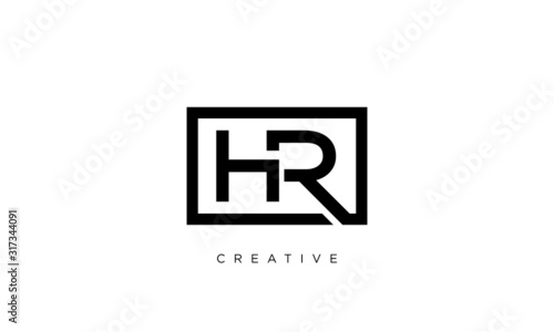 hr logo design vector icon