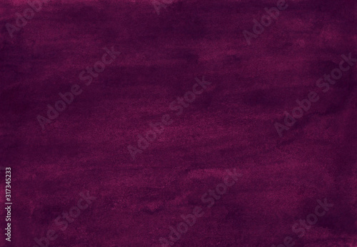 Watercolor dark purple wine color background texture painting. Old watercolour deep violet backdrop. Grunge overlay.