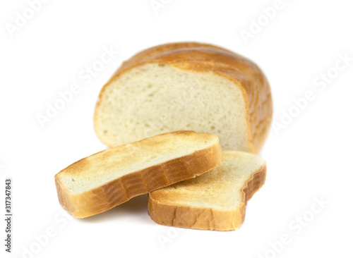 white bread,cut into chunks and roasted in the toaster.