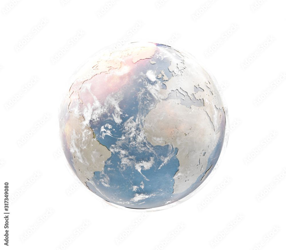 planet earth in sand desert design 3d-illustration. elements of this image furnished by NASA