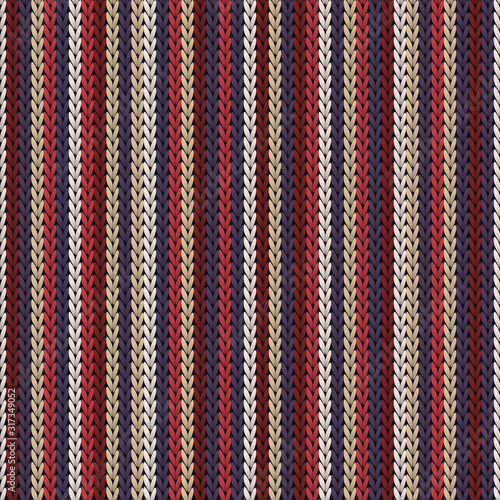 Natural vertical stripes knitted texture 