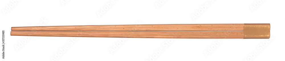 packaged bamboo chinese chopstick sticks on an isolated white background packaged bamboo chinese chopstick sticks on an isolated white background