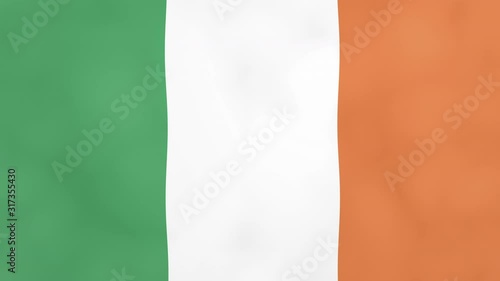 Irish Flag of Ireland isolated alpha channel and luma matte