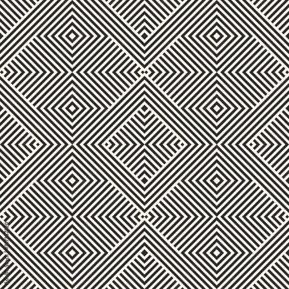 Black and white geometric seamless pattern with diagonal lines, squares, stripes Black and white geometric seamless pattern with diagonal lines, squares, stripes