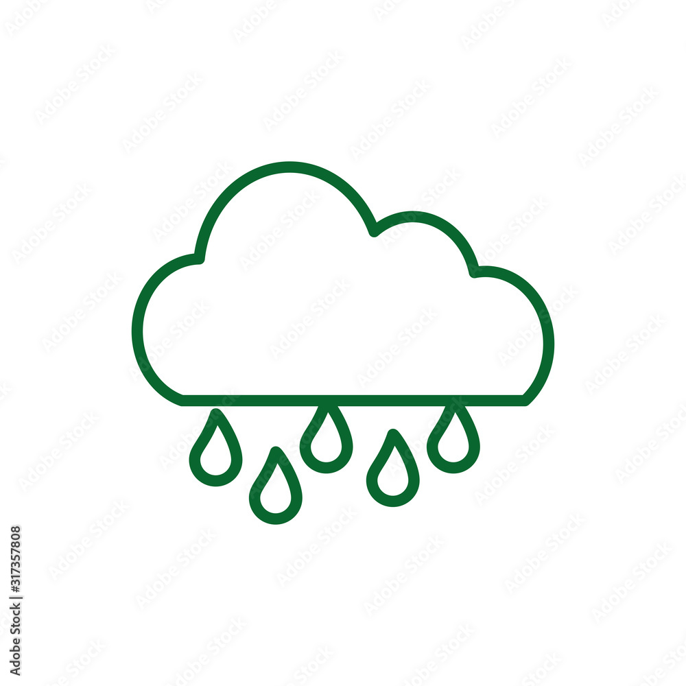 Isolated cloud and rain vector design Isolated cloud and rain vector design