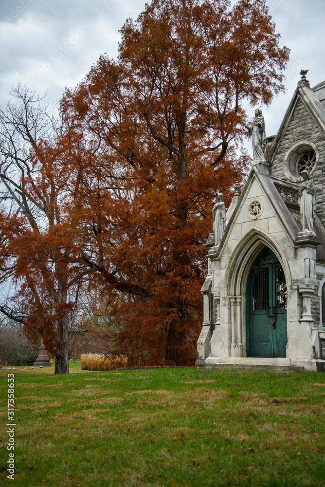 Cemetary Landscape Late Fall  1