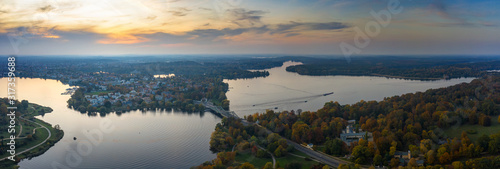 Potsdam, Deutschland. Glieniker Brücke bei Sonnenuntergang	