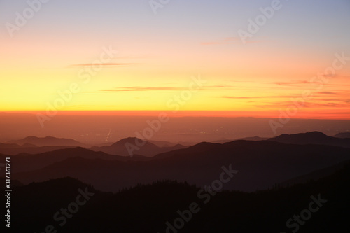 Beautiful view from the top of Moro Rock during the sunset in Sequoia National Park, CA, USA © Andrey
