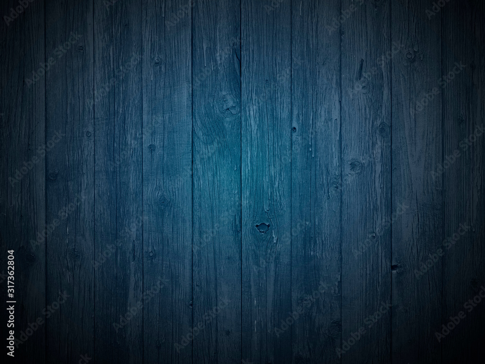 Obraz premium Blue old wood texture background