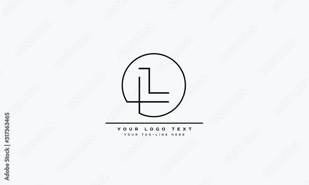 L, LL INITIALS LETTERS LOGO VECTOR TEMPLATE - obrazy, fototapety, plakaty 