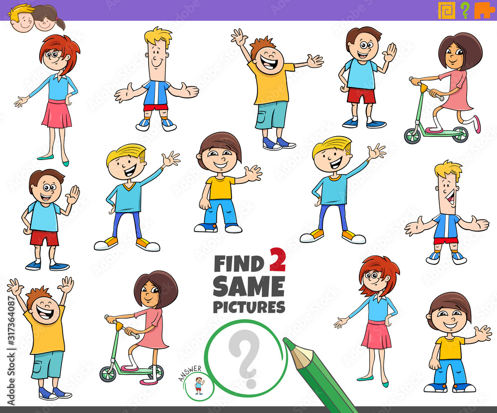 find two same kids educational game for children