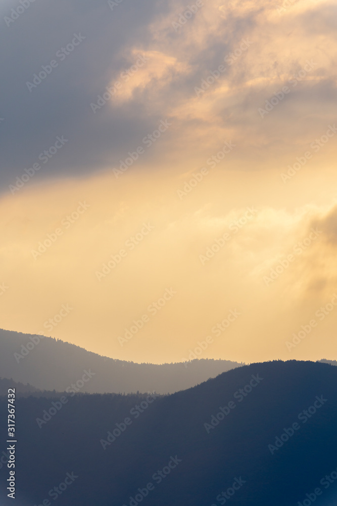 sunset in the mountains sunset in the mountains