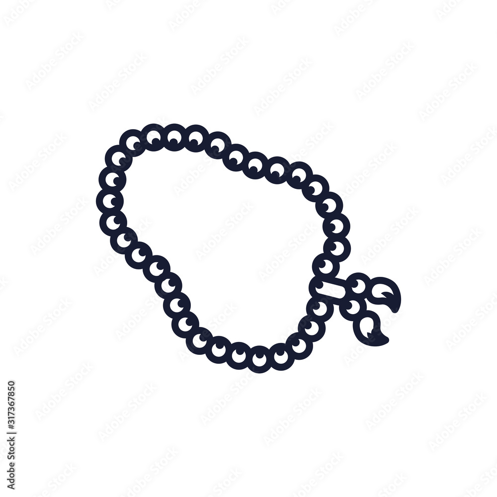 Christian and catholic rosary bracelet vector design Christian and catholic rosary bracelet vector design