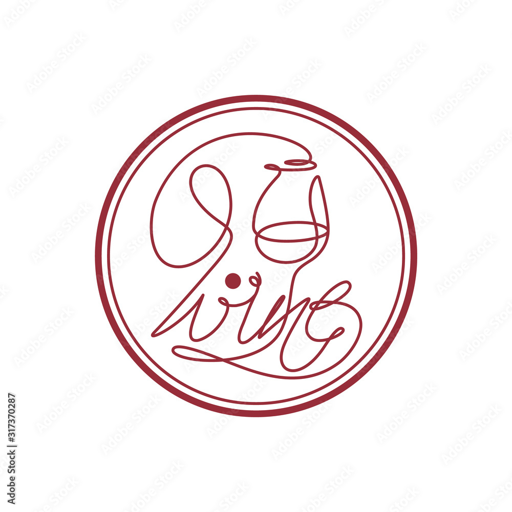 Wine glass with lettering Wine glass with lettering