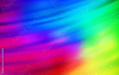 Dark Multicolor vector pattern with night sky stars. Shining colored illustration with bright astronomical stars. Pattern for astronomy websites.