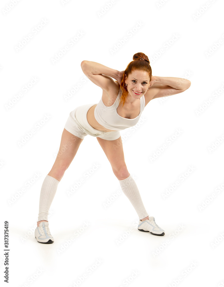 Young woman is engaged in fitness and yoga. Young woman is engaged in fitness and yoga.