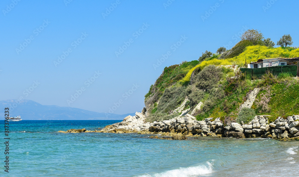 Beautiful seascape in Kusadasi, Turkey