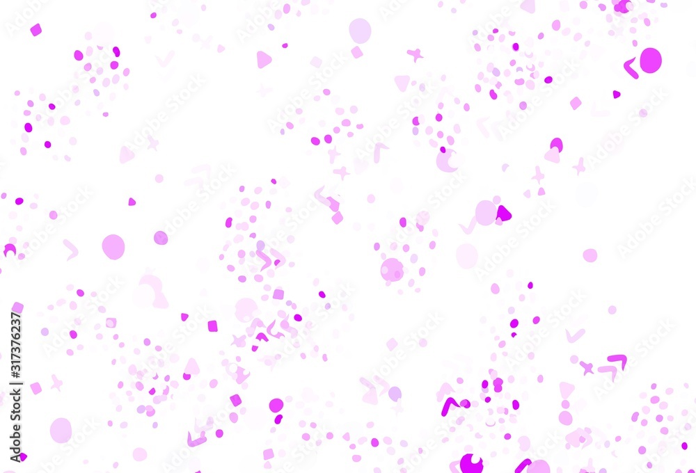 Dark Purple, Pink vector backdrop with memphis shapes. Dark Purple, Pink vector backdrop with memphis shapes.