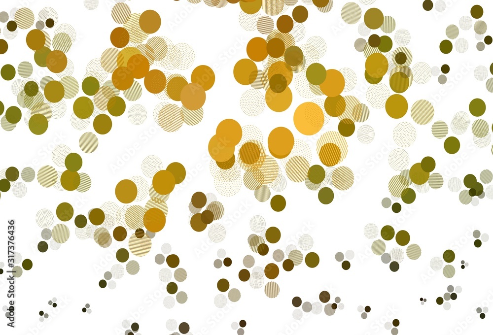 Light Green, Yellow vector template with circles. Light Green, Yellow vector template with circles.