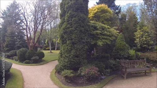 A beautitul conifer garden in Spring