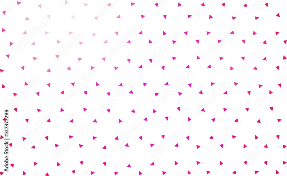 Light Pink vector  triangle mosaic template. Creative illustration in halftone style with triangles. Polygonal design for your web site.