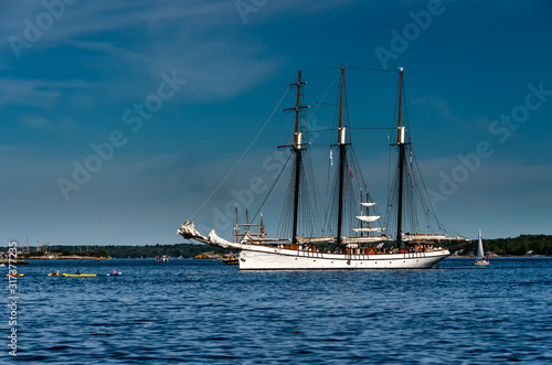 Tall Ship anchored in the St. Lawrence River