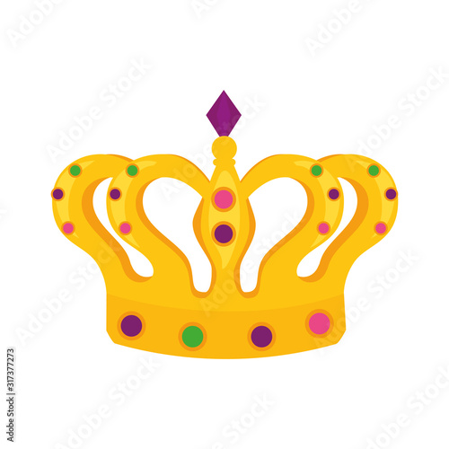 Isolated royal crown vector design