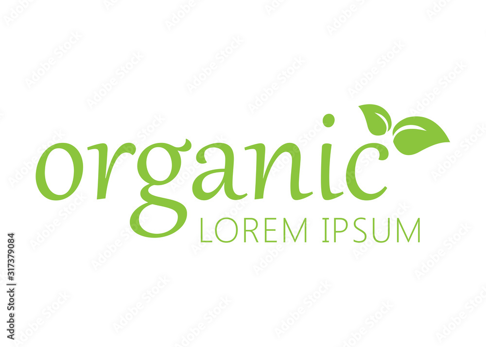 Organic Logo. Nature Element - Isolated On White. Green Organic Logo, Vector. For Health Symbol, Leaf Design, Nature Element, Planet Logo And Eco Icon. Organic Icon, Vector Template Organic Logo. Nature Element - Isolated On White. Green Organic Logo, Vector. For Health Symbol, Leaf Design, Nature Element, Planet Logo And Eco Icon. Organic Icon, Vector Template